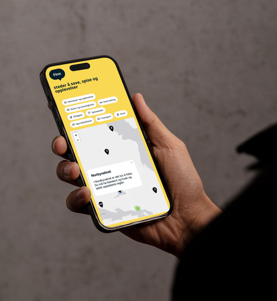 Finn steder å sove, spise og opplevelser
